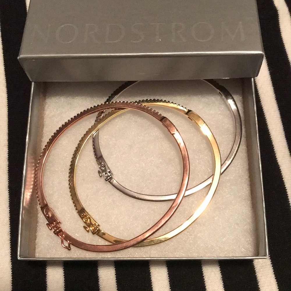 NWT Nordstrom Pave Alainn Stackable Bangles -